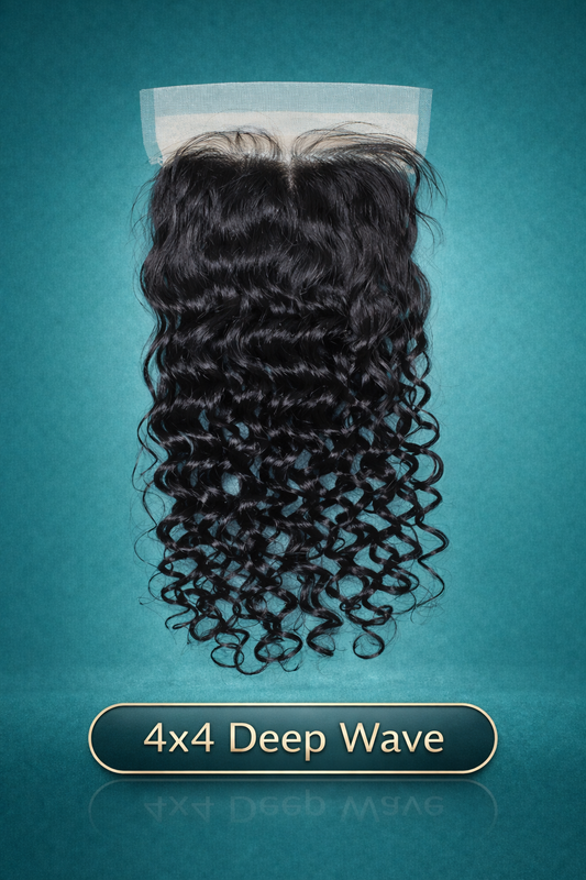 Baddie Cambodian 4x4 HD Lace Closure- Deep Wave